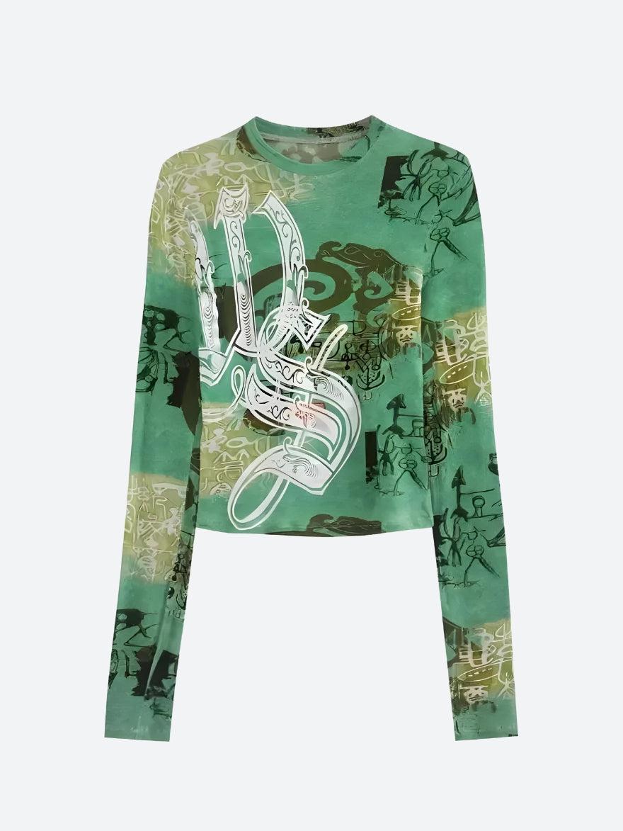 Maxct &Fairy Grunge Print Top