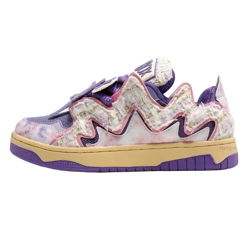 Broken Style Camo Print Green Sneakers Maxct