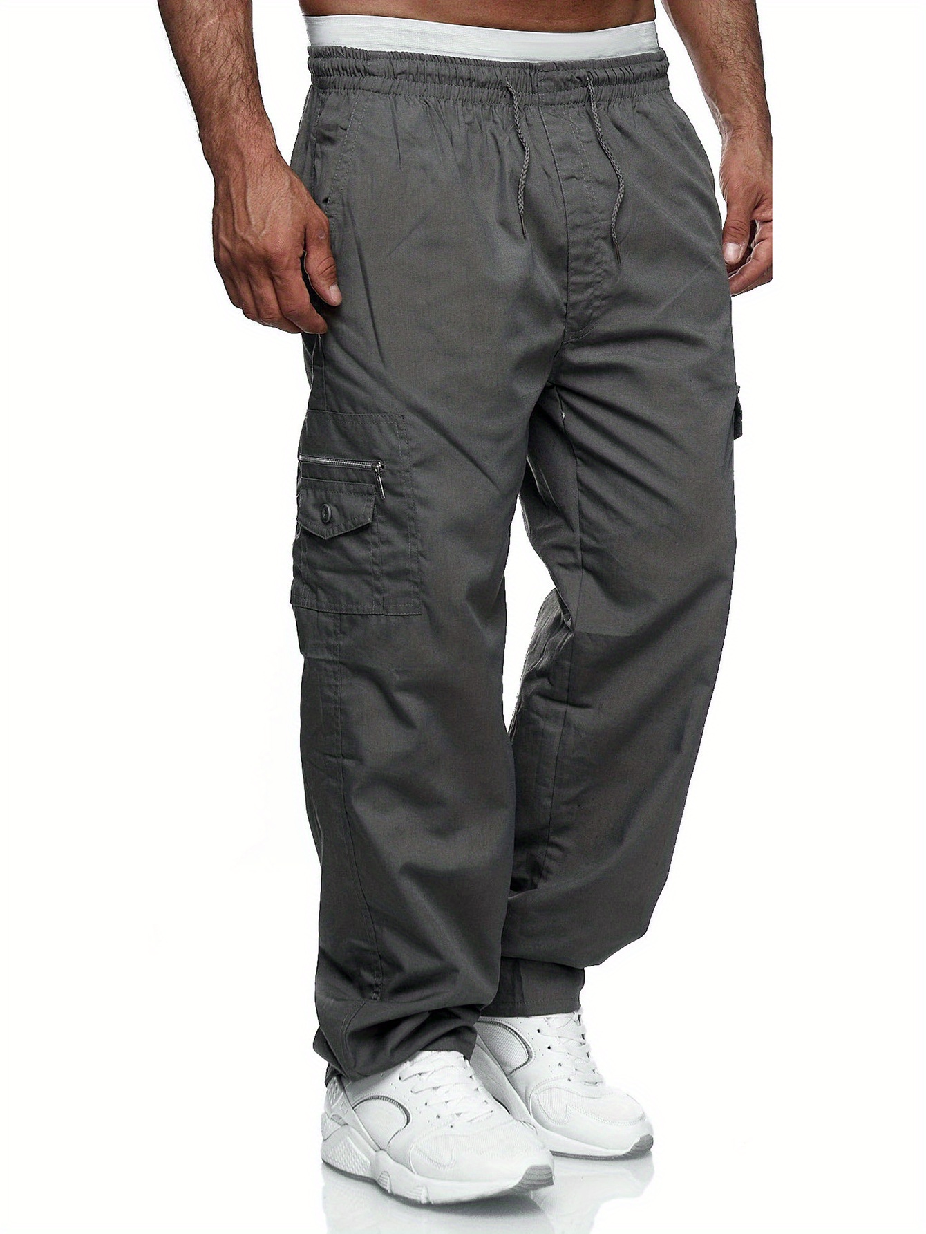 Men's Casual Loose Fit Straight Cargo Jeans With Pocket, Men's Outfits