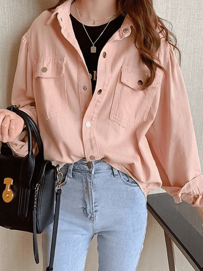 Maxct Pleated Oversized Long Sleeve Blouse