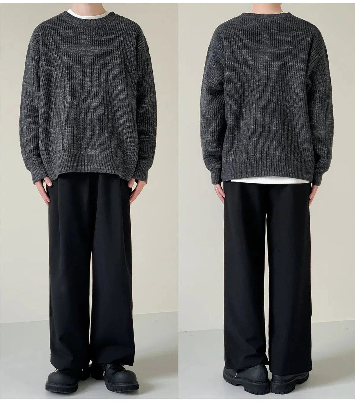 Maxct Basic Round Neck Loose Sweater
