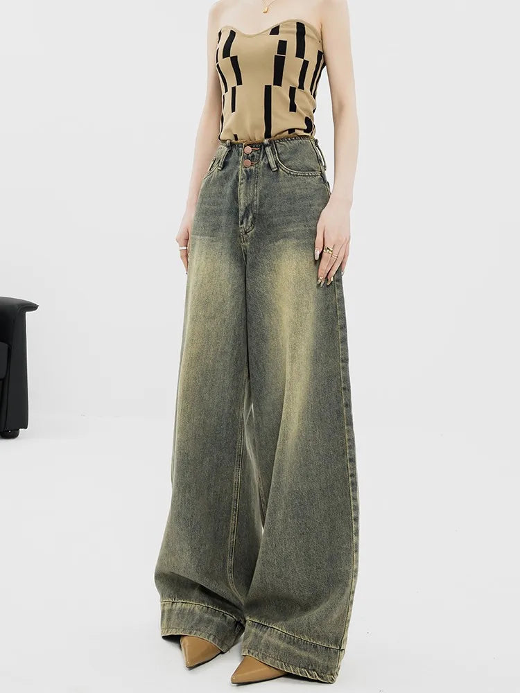Baggy Jeans - Wide Leg, High Rise for Women Maxct