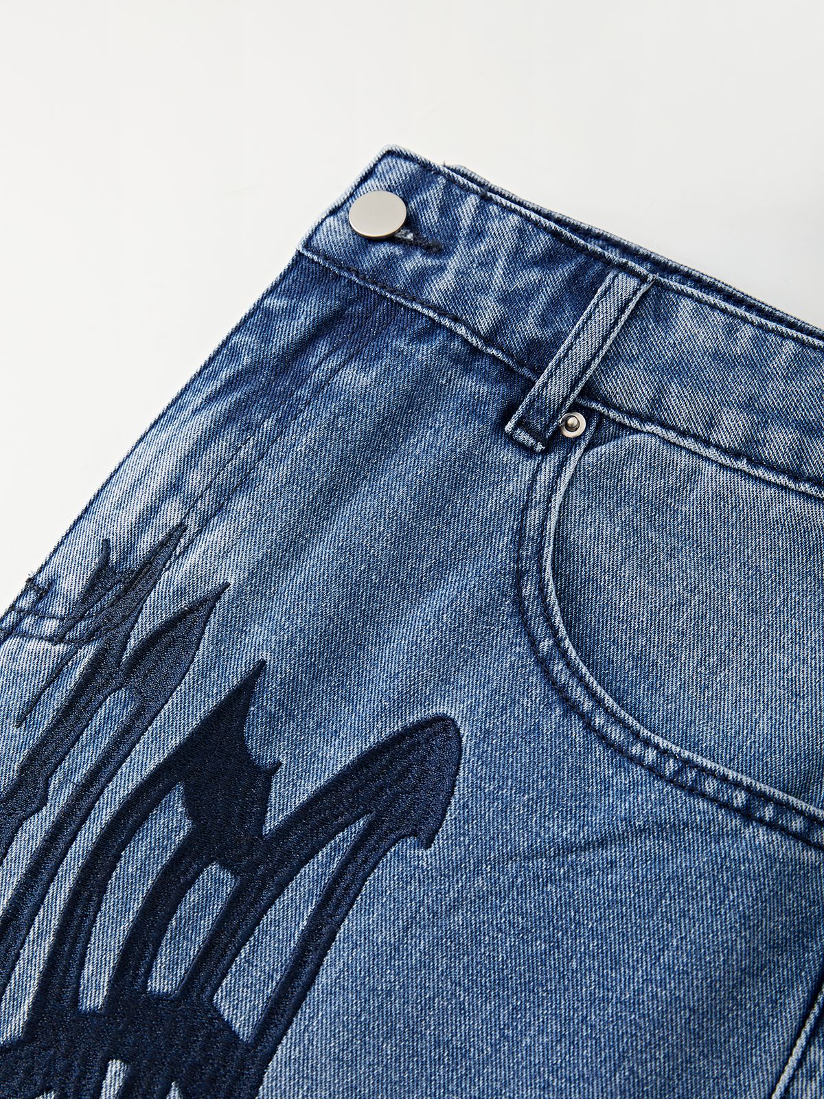 Men's Washed Revenge Straight Leg Jeans Maxct
