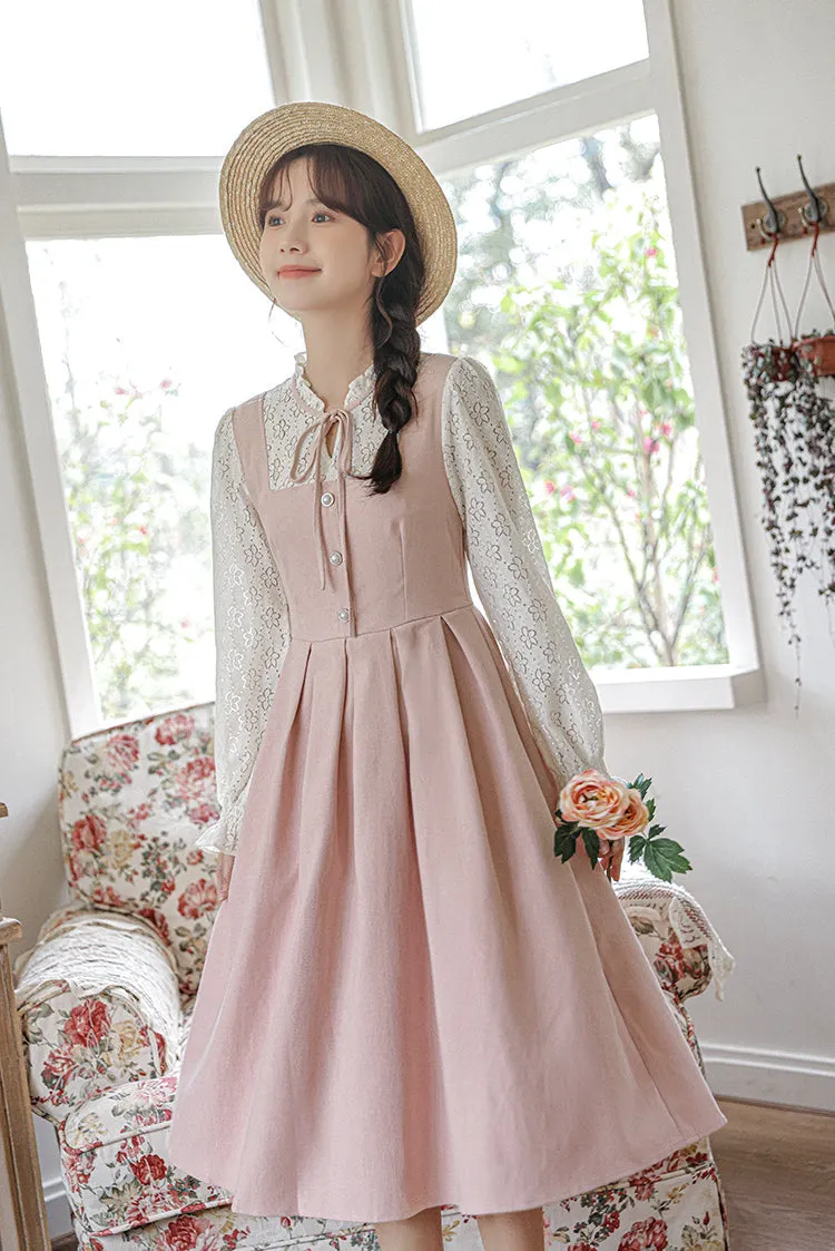 Floral Lace Twofer Midi Dress Maxct