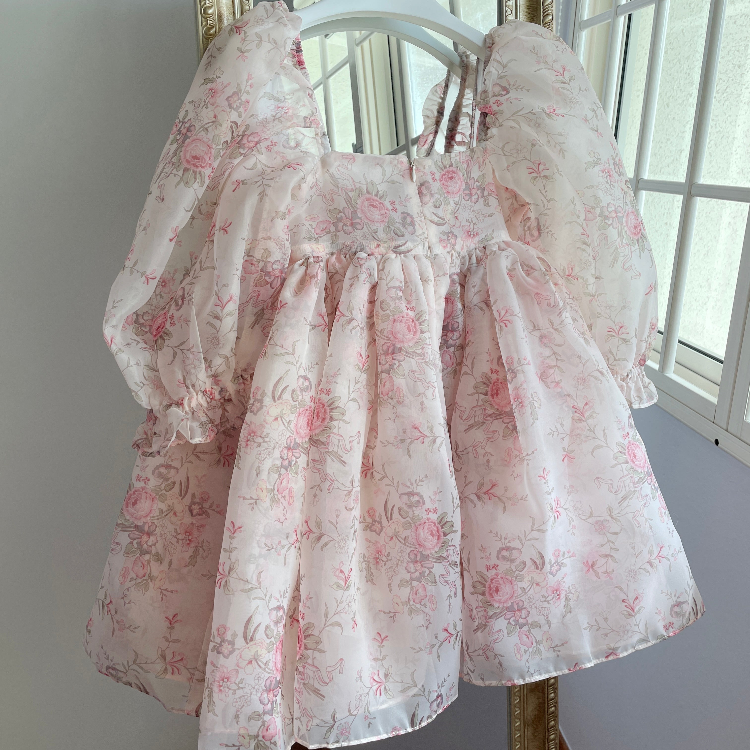 French Rose Mini Puff Dress Maxct