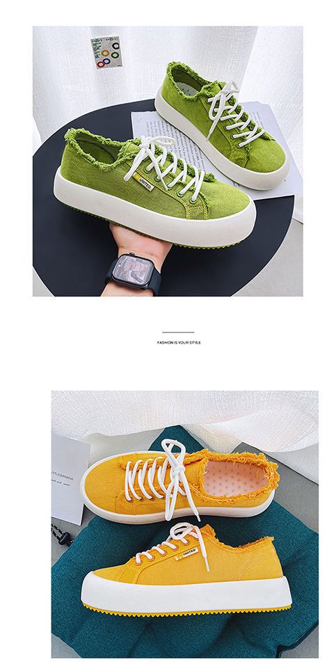 Canvas Men's Casual Lace-Up Platform Sneakers Plimsolls - true deals club