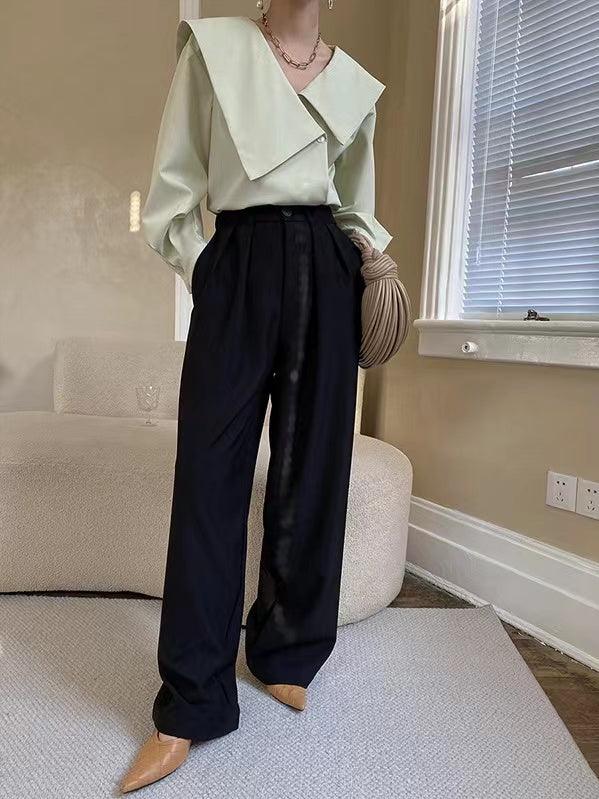 Maxct Irregular Large Lapel Shirt