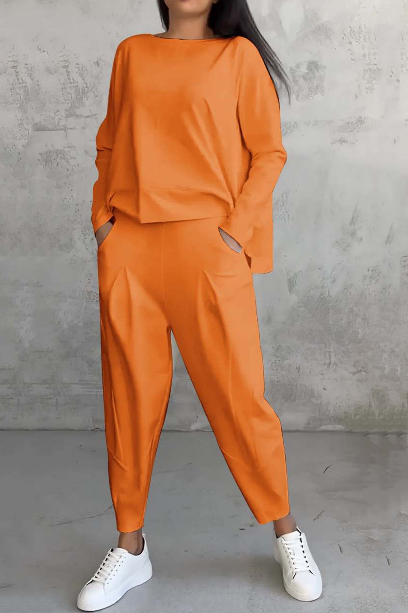 Maxct High Low Hem Sweatshirt Set