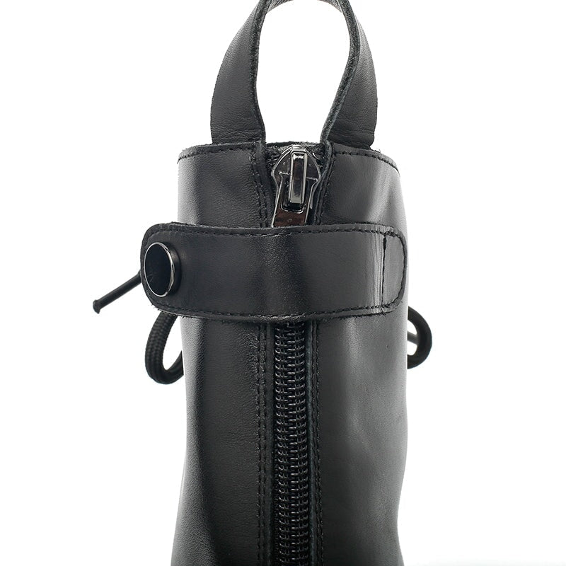 Fashion Combat Boots Designer Retro Chunky Riding Boots Maxct