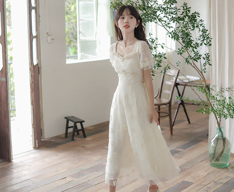 Delicate Flower Sequin Maxi Dress Maxct