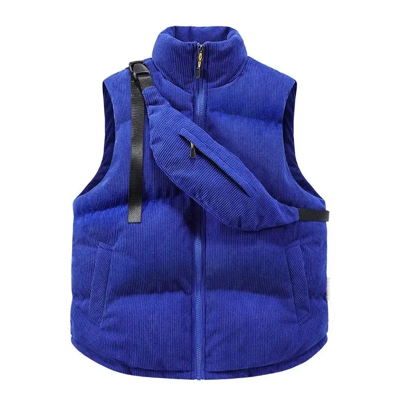 Maxct &Men's Corduroy Winter Vest With Chest Pack