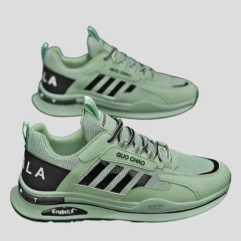 Men's Luxury Leather Sneakers Comfortable Summer Running Shoes Maxct