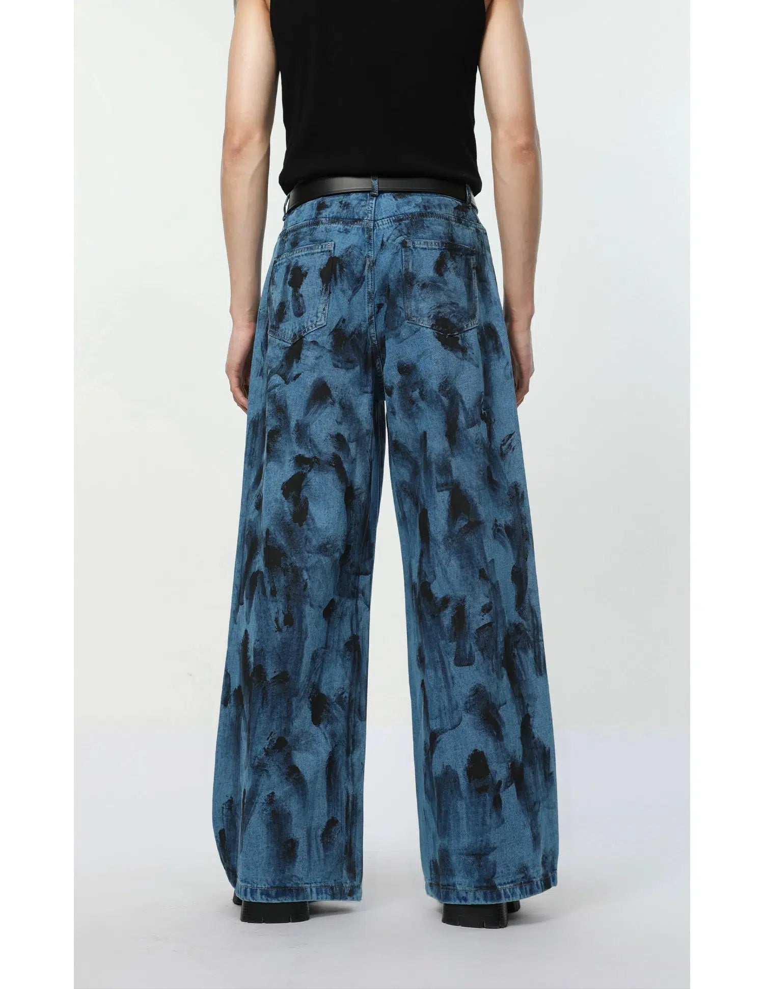 Maxct Spot Dark Blue Denim Jacket & Wide-leg Jeans