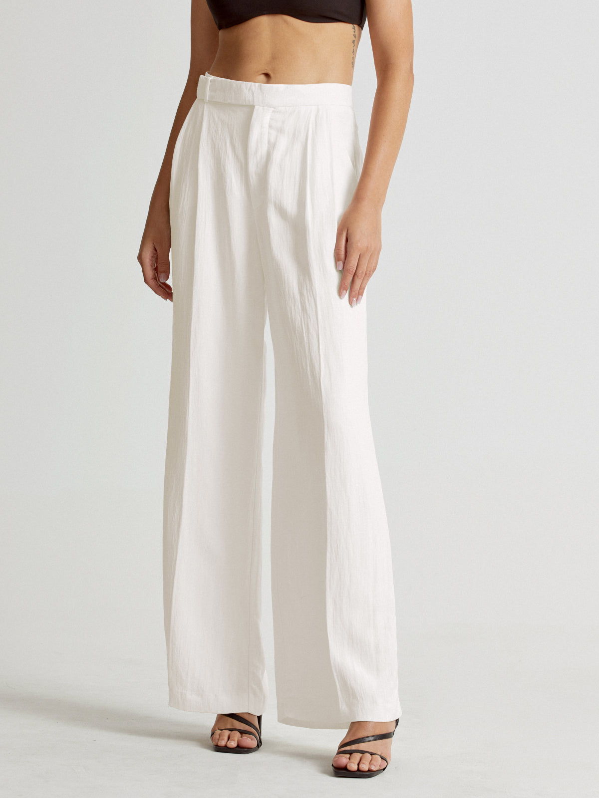 Maxct High Waisted Wide Leg Linen Pants