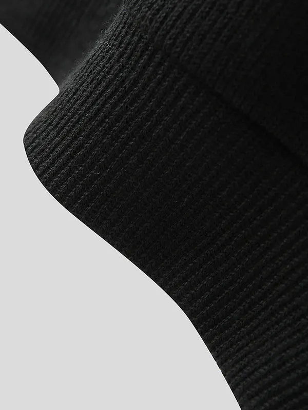Maxct - Mens Solid Cutout Long Sleeve Sweater