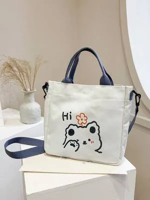 Cartoon Graphic Top Handle Tote Bag - Women Tote Bags