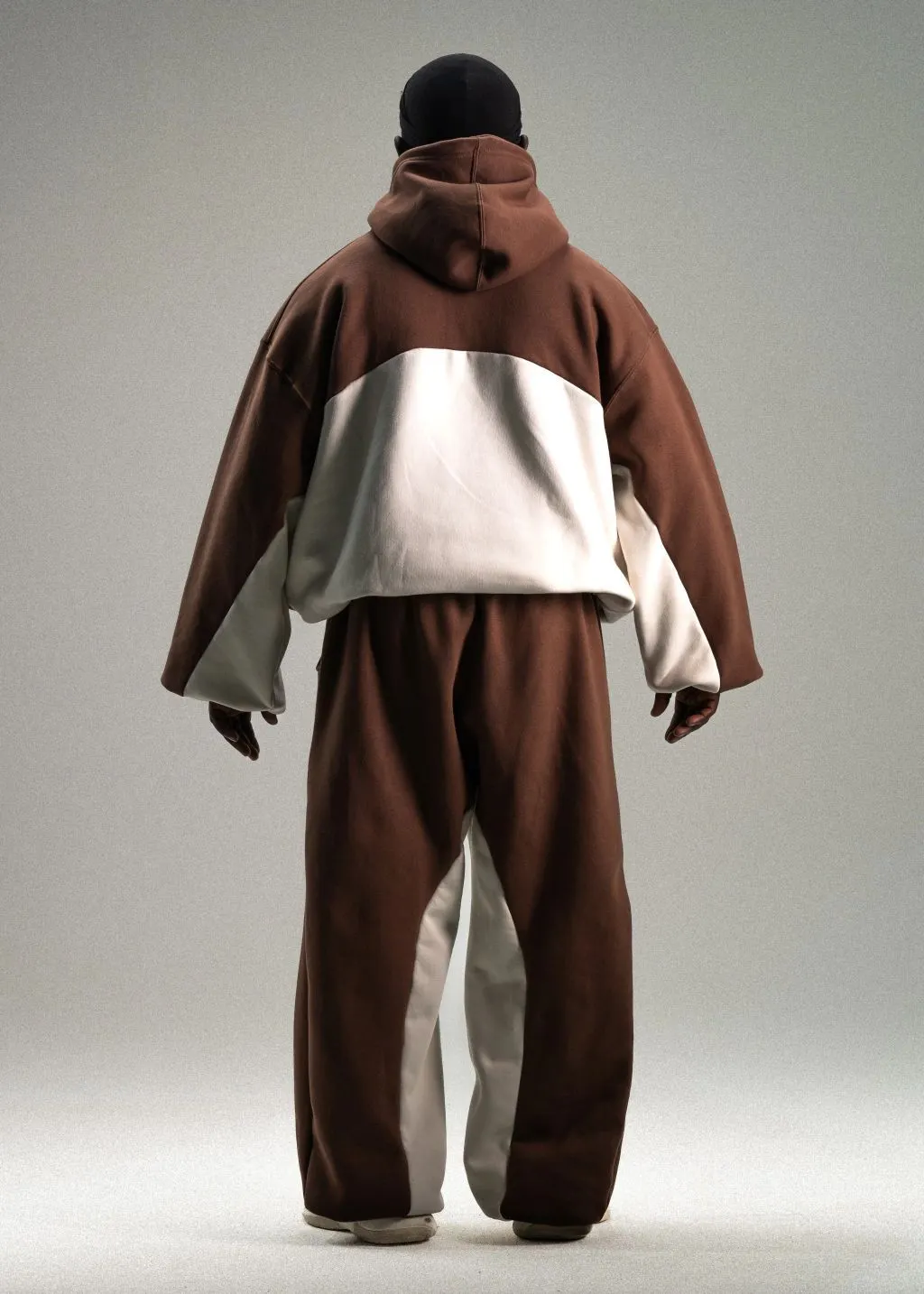 Y2k Winter Long Sleeved Hooded Sweatshirt With Color Blocking Patchwork Oversized Sweatshirt Streetwear Hip-Hop Rap Punk Outfit