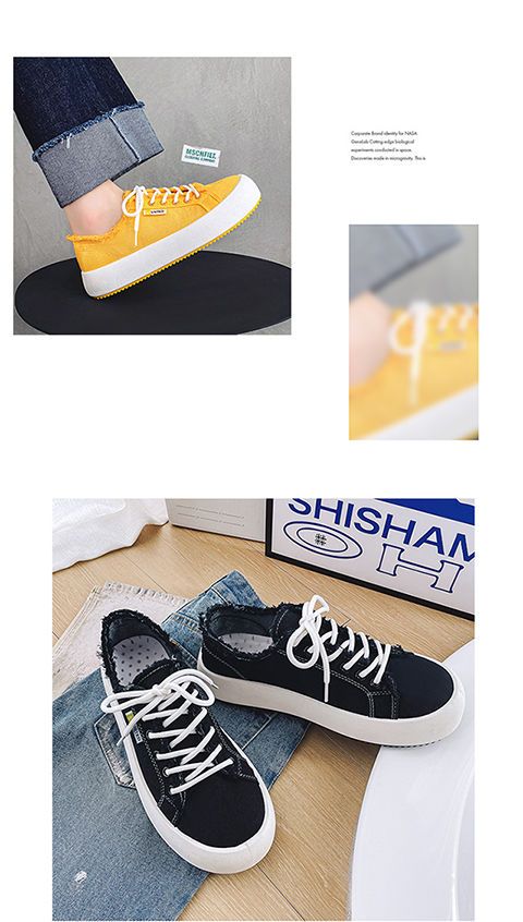 Canvas Men's Casual Lace-Up Platform Sneakers Plimsolls - true deals club