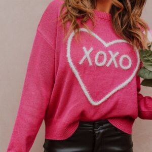 Maxct &XOXO Round Neck Drop Shoulder Sweater