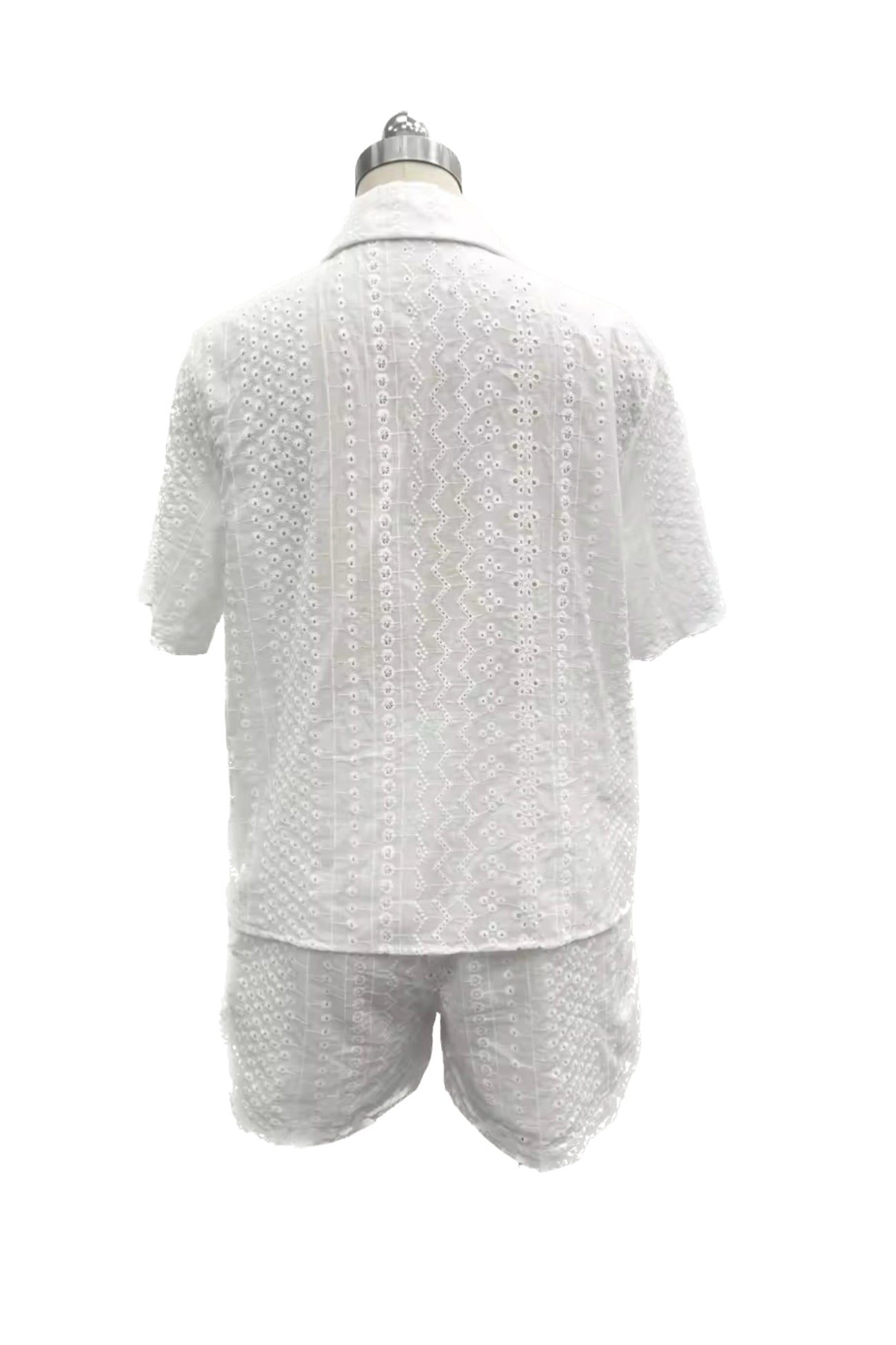 Maxct Jacquard Hollow Out Shirt Suits