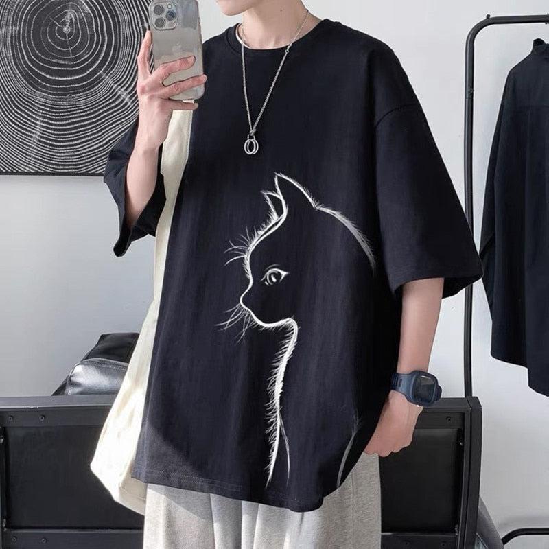 Maxct &Front Printed Cat Tee