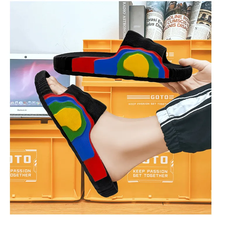 Graffiti Indoor Bathroom Men Flats - true deals club