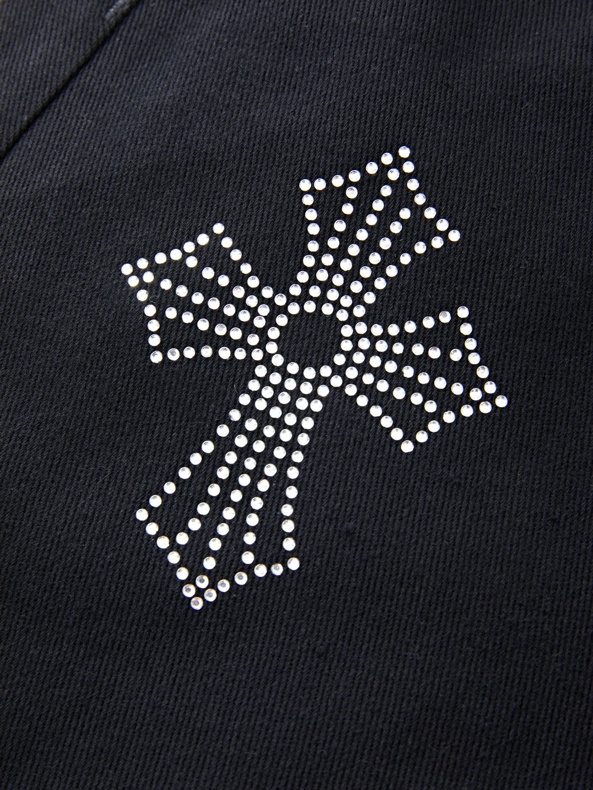 Men's Cross Rhinestone Loose Fit Jeans Maxct