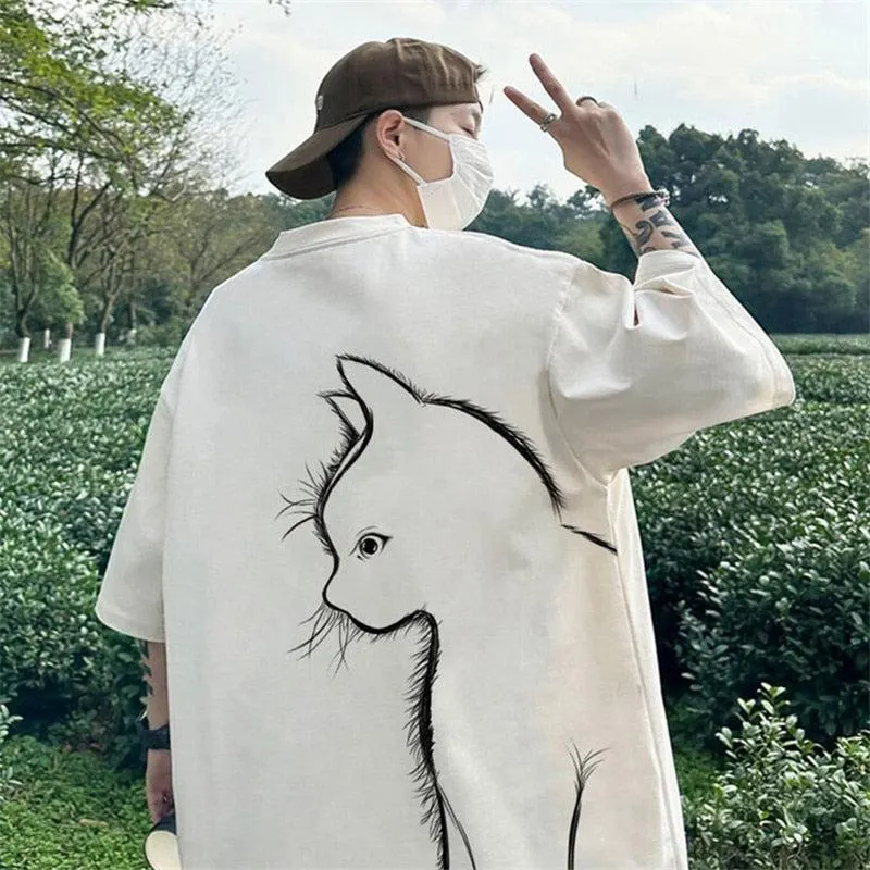 Maxct &Back Printed Cat Tee