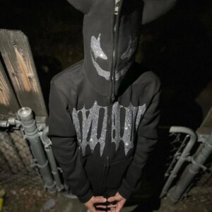 Maxct y2k Woman hoodies halloween Pullover Sweatshirts Anime hot stamping Streewear Oversized hoodie kpop goth long sleeves tops traf