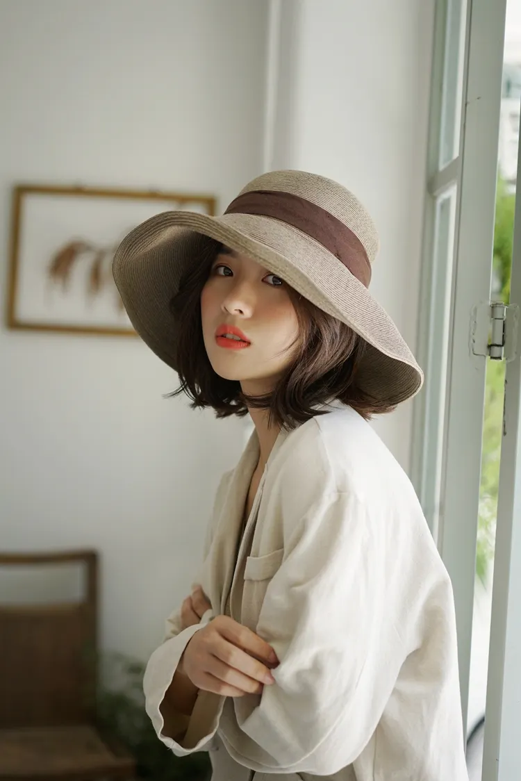 Straw Hat Artsy Travel Women's Anti-DDoS Foldable Hat