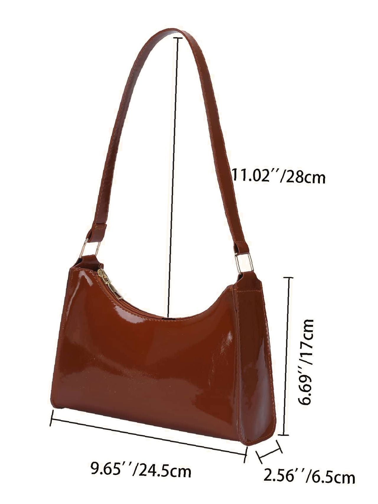 Bag For Love - Artificial Patent Leather Square Bag  - Women Maxct Bags