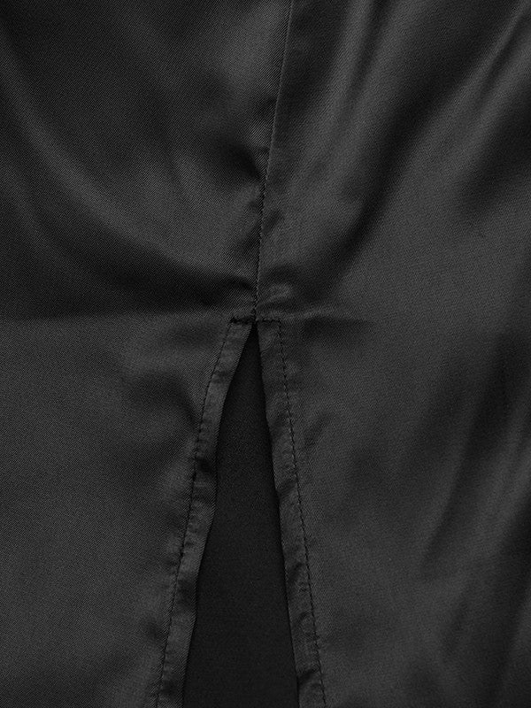 Cowl Neck Split Satin Maxi Dress Maxct