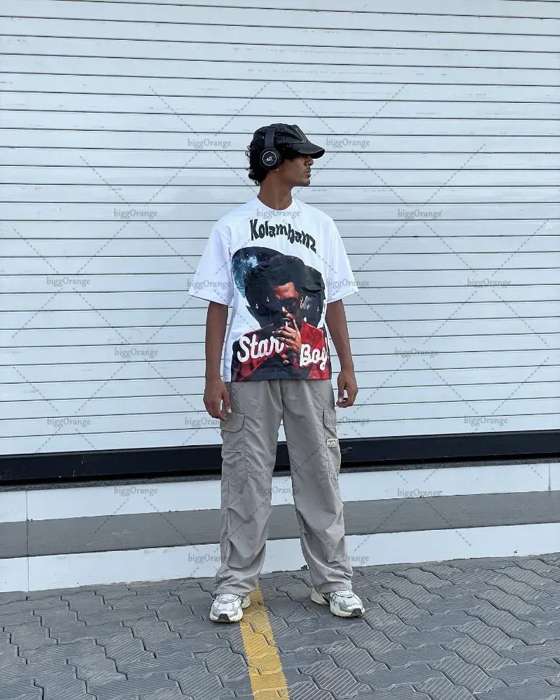 Y2K European and American Hip-hop Retro Loose Top Letter Printed T-shirt Men Street Round Neck Oversized Short-sleeved Women