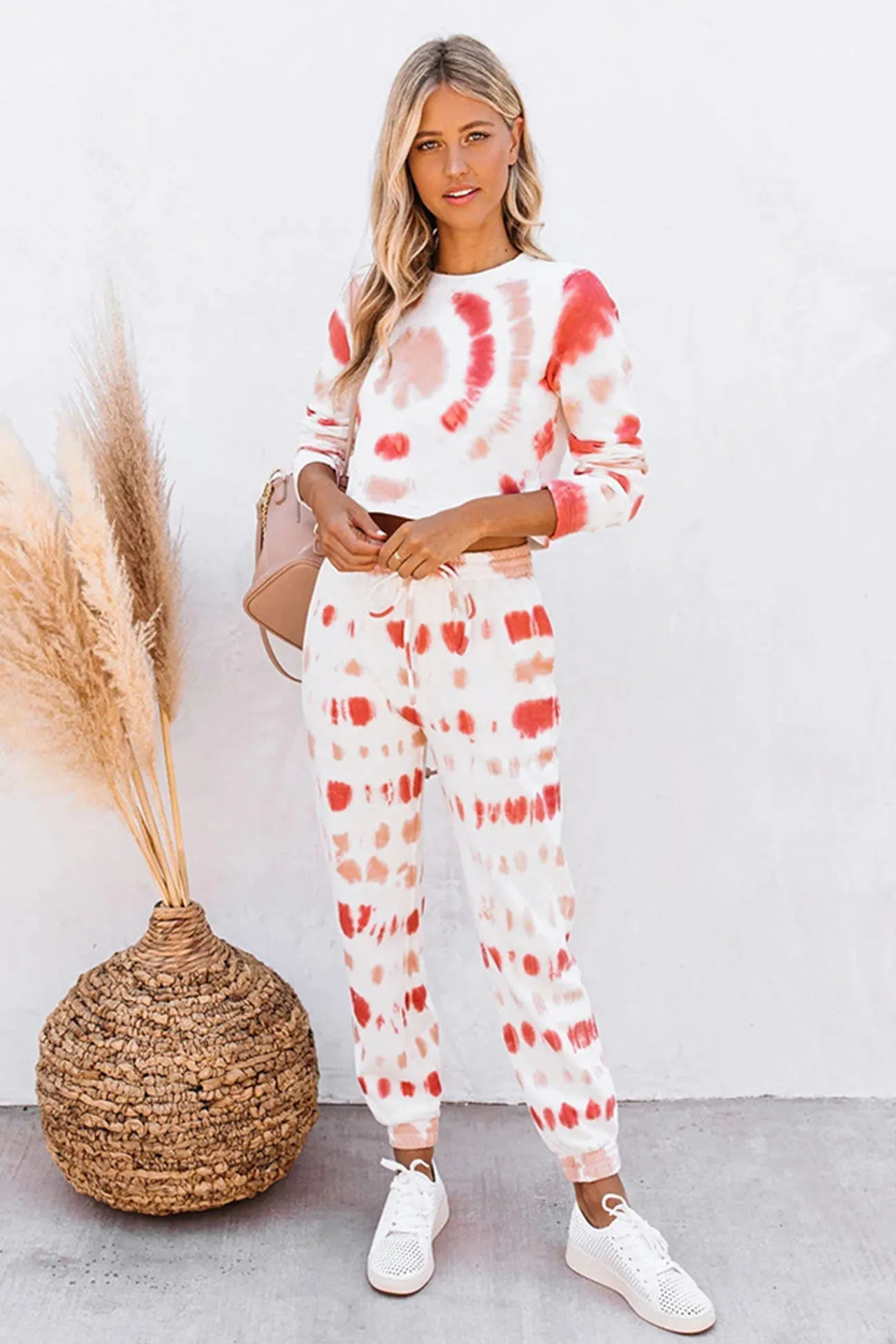 Maxct Tie-Dyed Sweatshirt Long Pants Set