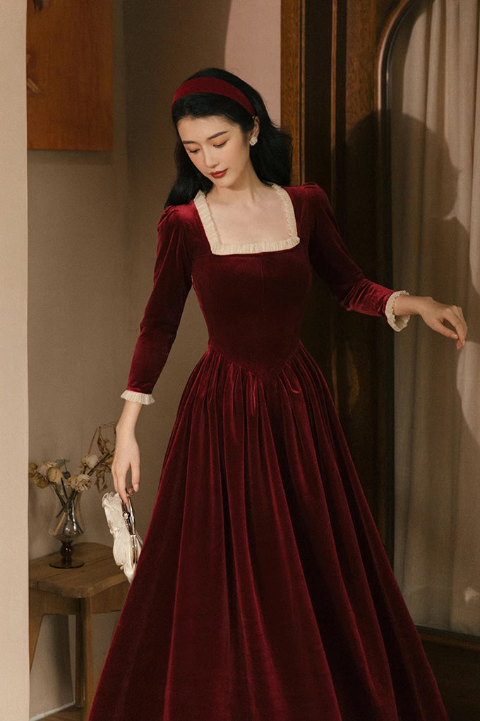 Velvet Princess Midi Dress Maxct