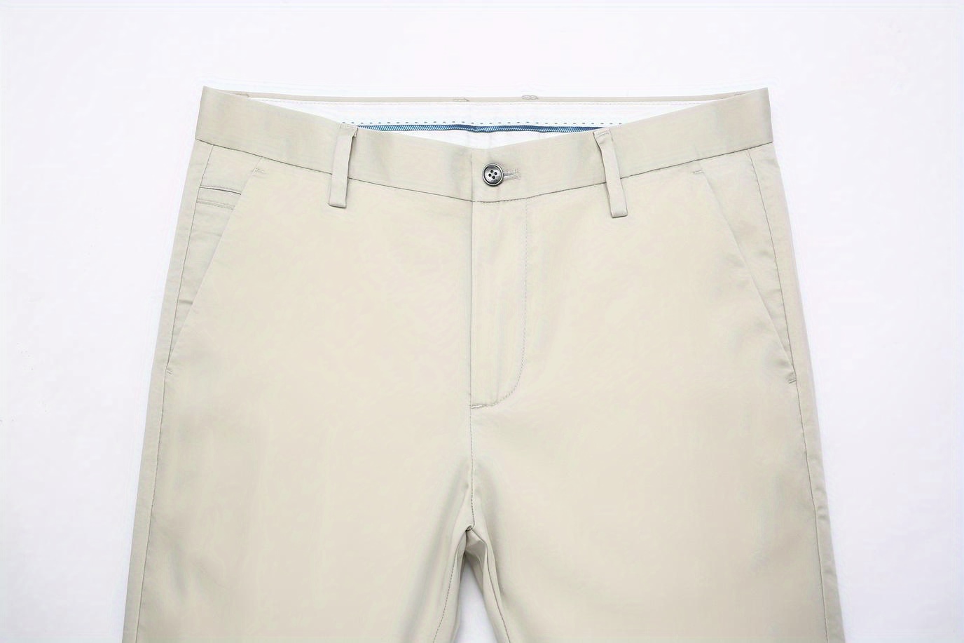 Classic Design Dress Pants, Men's Formal Solid Color Mid Stretch Dress Pants For Spring Summer Business