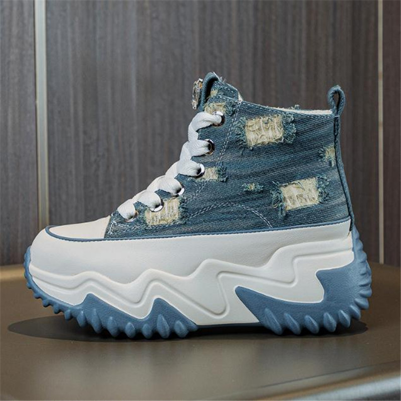 7cm Platform Fashion Ladies Sneakers - true deals club