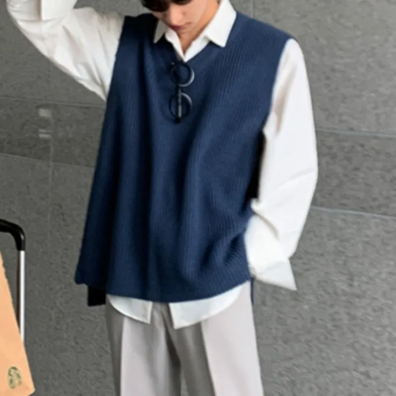 Maxct Rib Knit V-Neck Sweater Vest