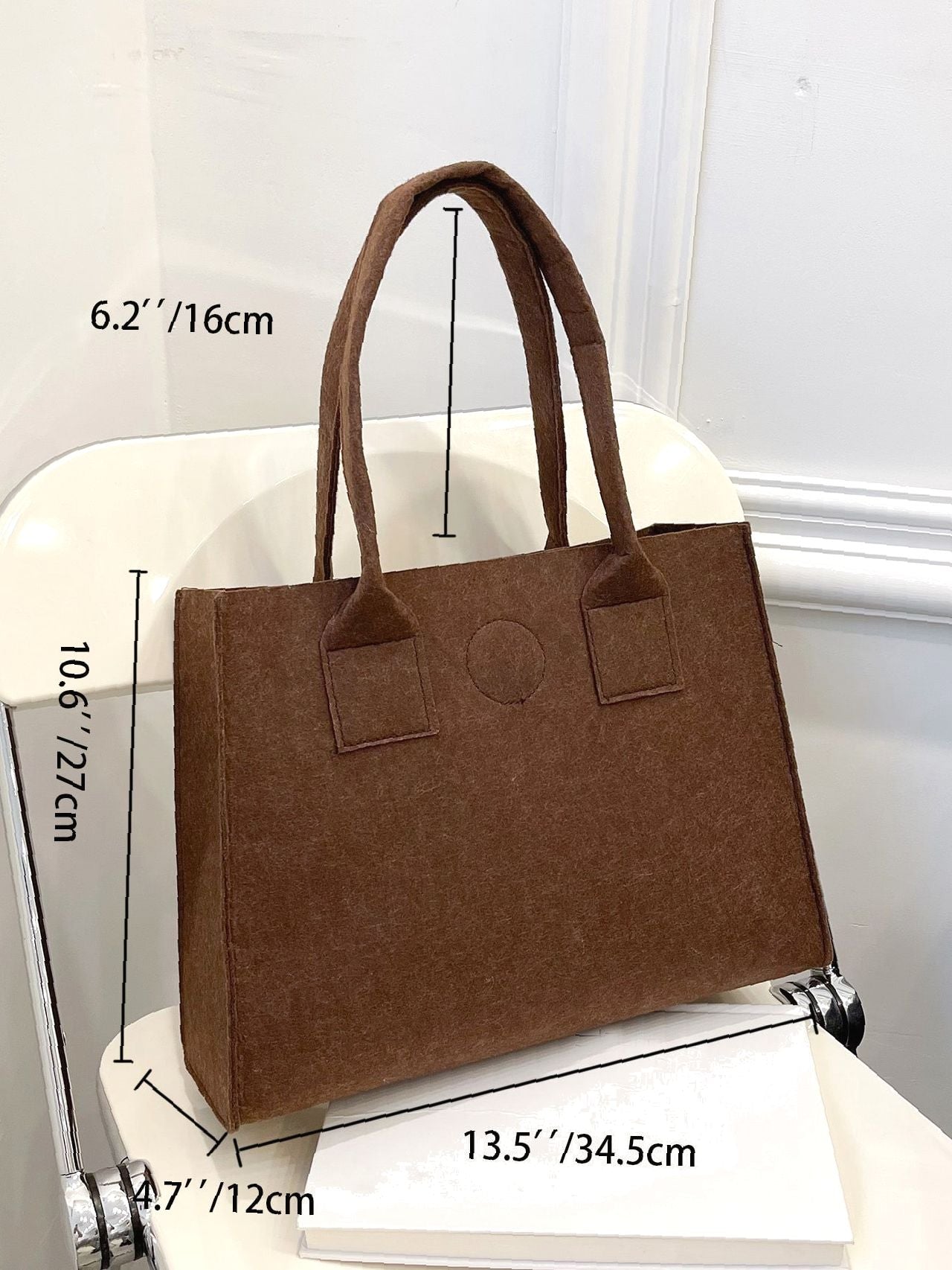 Maxct - Felt Vintage Design Top Handle Bag  - Women Tote Bags