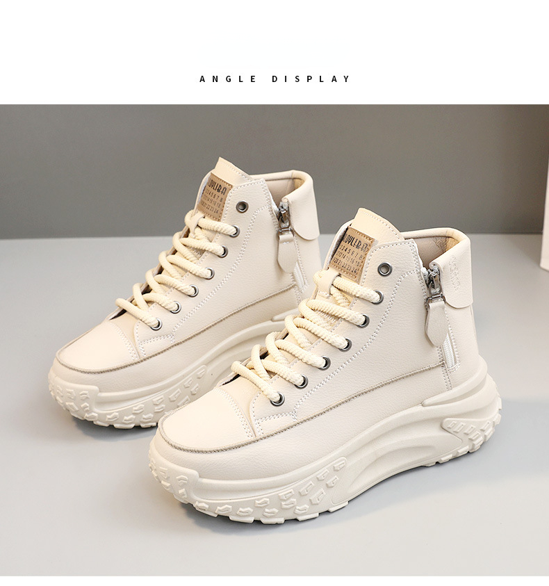 Comfort Elevated Luxury Fashion High-Top Platform Sneakers for Women