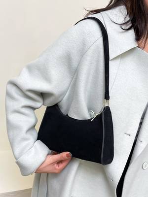 Bag For Love - Minimalist Textured Baguette Bag - Women Maxct Bags