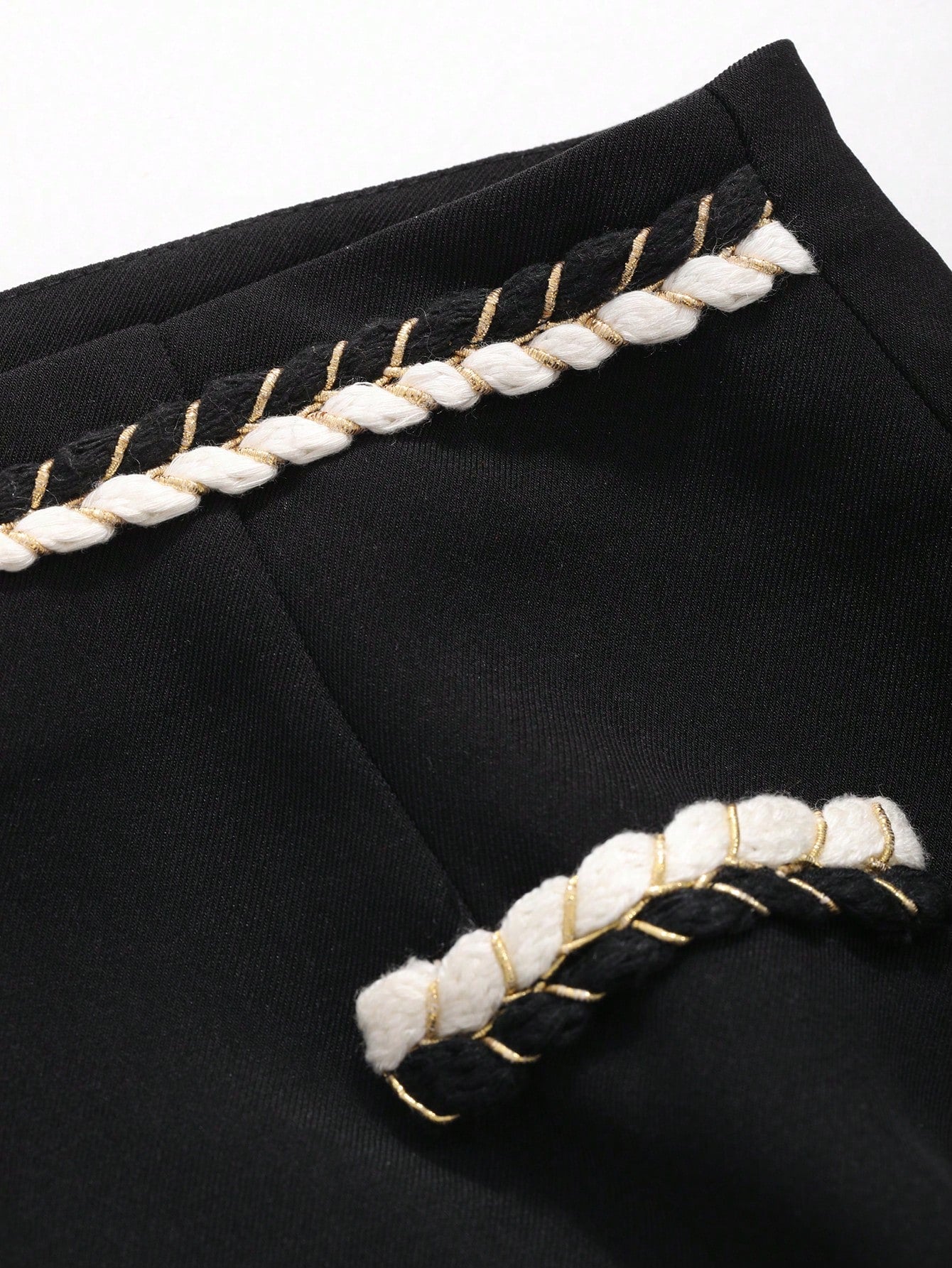 Maxct Women's Casual Woven Belt Splice Wide Leg Suit Pants