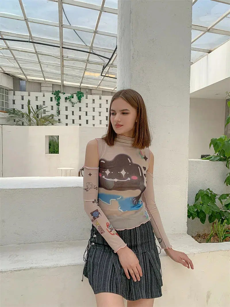 Maxct &Cloud Monster Mesh Top