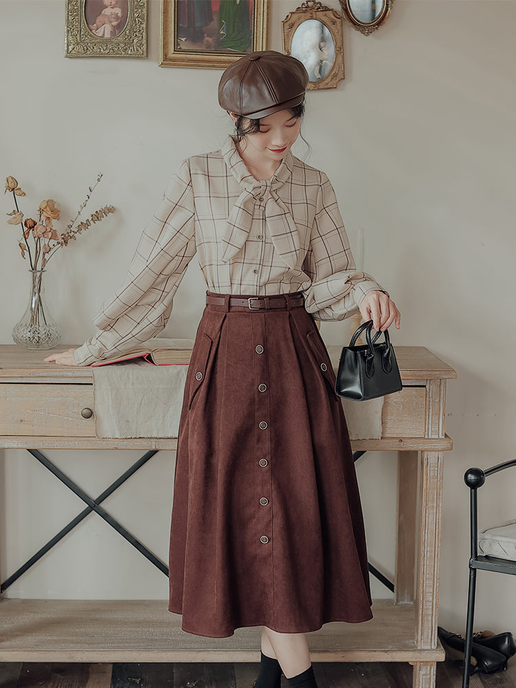 Button Up Suede Pinafore Dress Maxct
