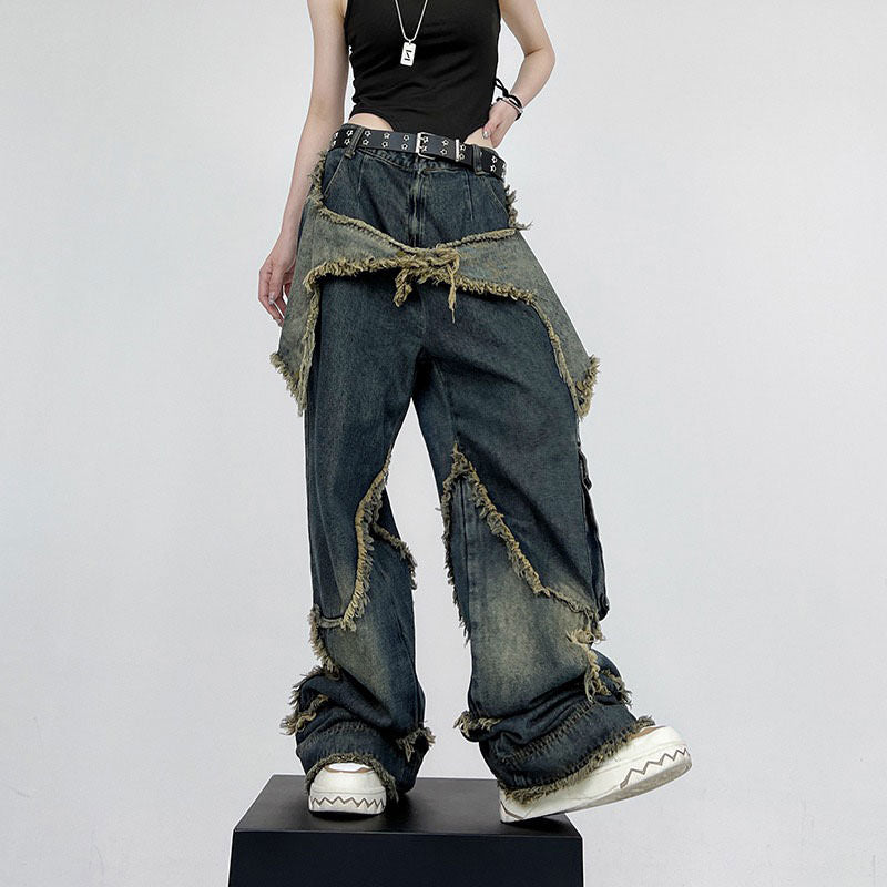 Star Girl Wide Leg Jeans Maxct