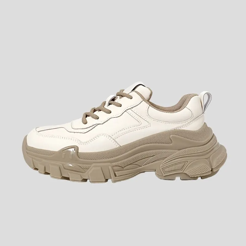 Chunky Sneakers for Women - Cowhide Leather Maxct