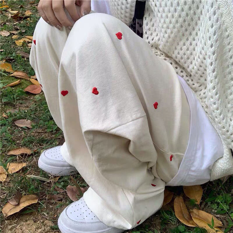 Vintage Red Hearts Pants Maxct