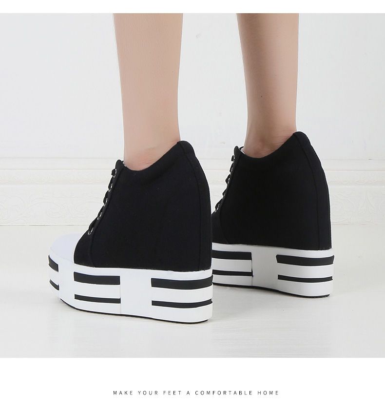 Women's 13cm Round Toe Denim Sneakers - true deals club