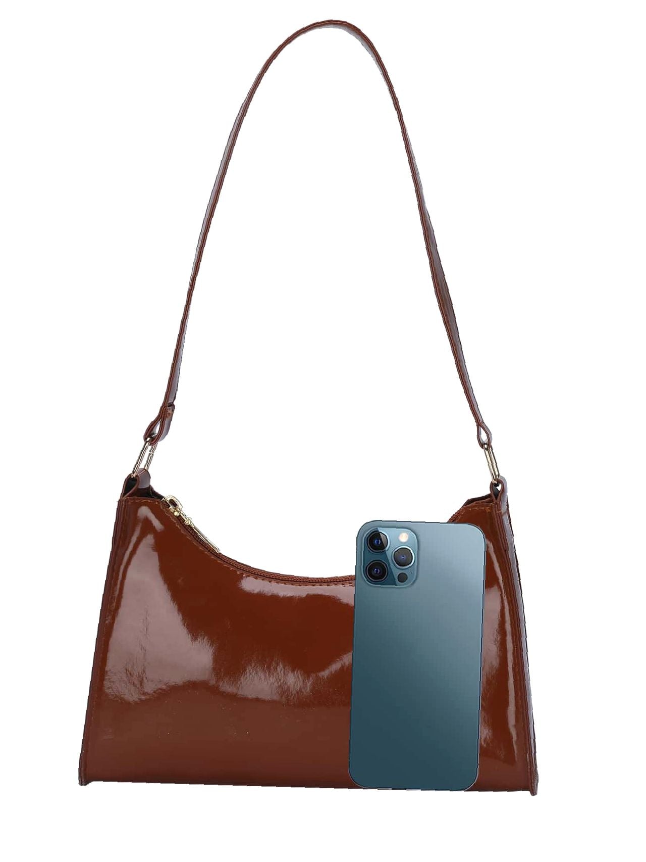 Bag For Love - Artificial Patent Leather Square Bag  - Women Maxct Bags