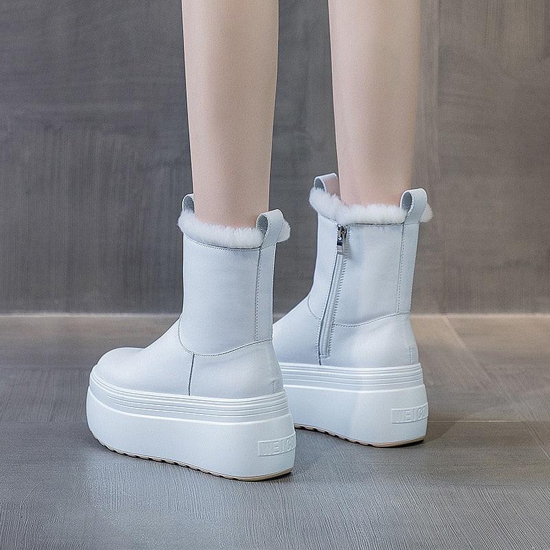 8cm Platform Boots for Women Maxct